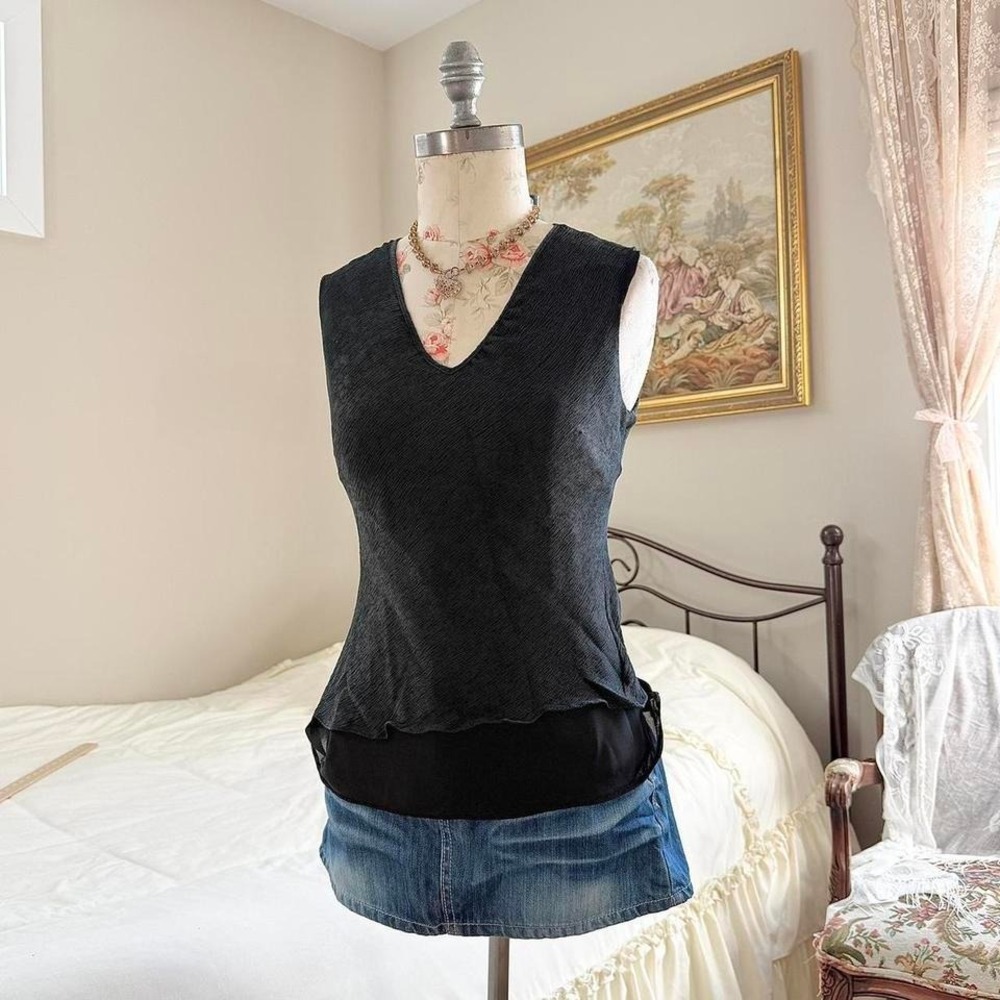 black silk tank